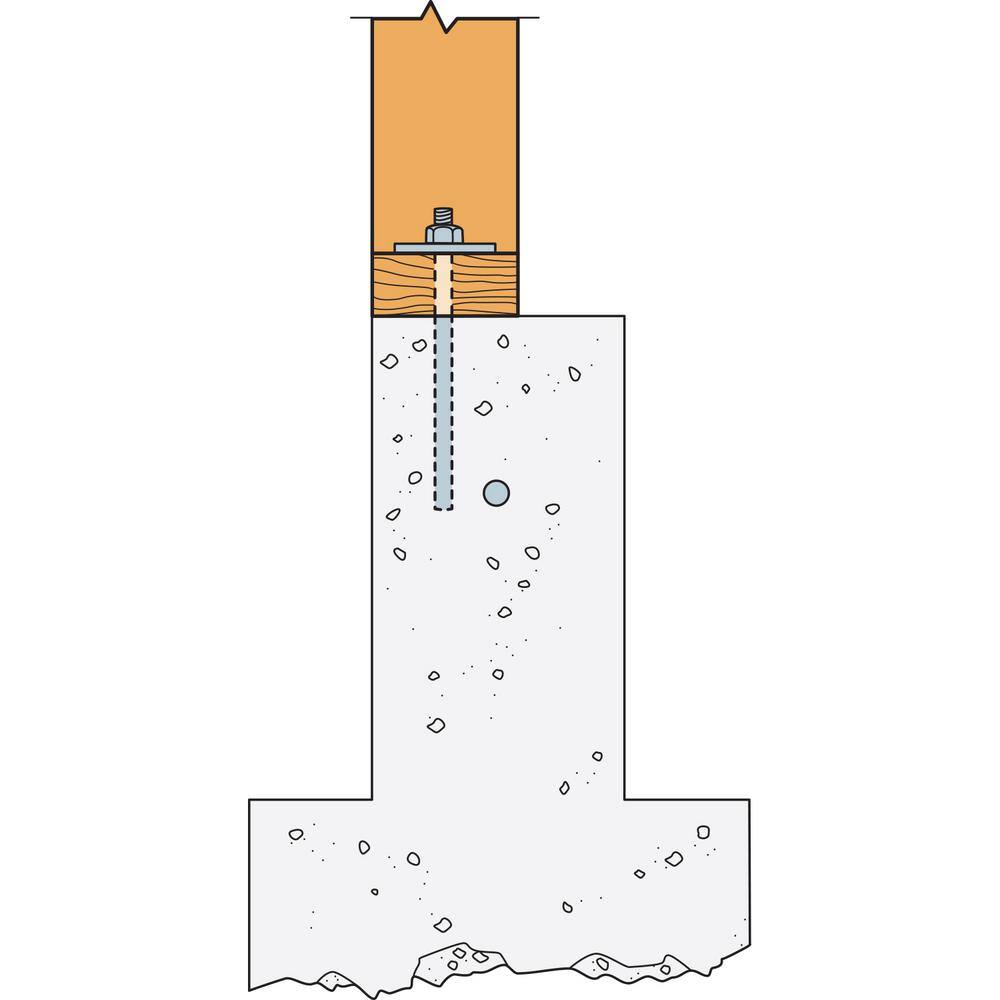 Simpson Strong-Tie LBP 2 in. x 2 in. ZMAX Galvanized Bearing Plate with 5/8 in. Bolt Diameter
