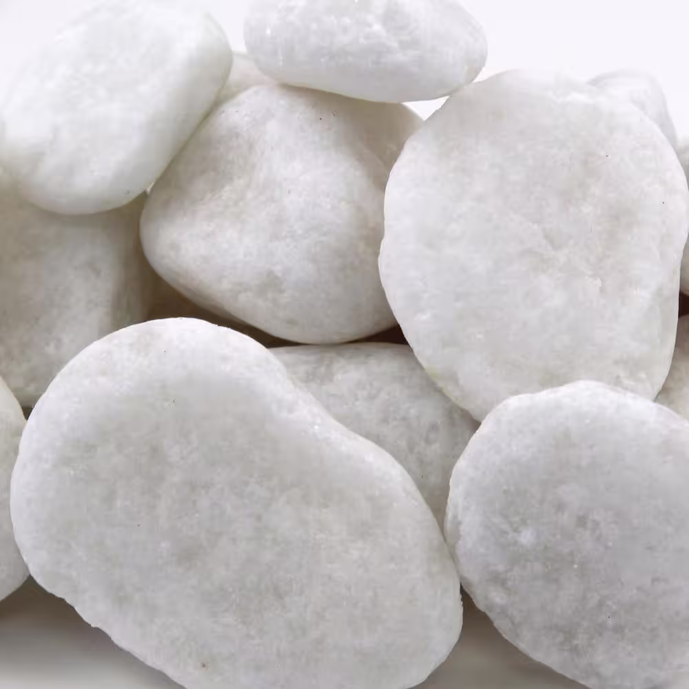 Rain Forest 1 in. to 2 in. 30 lb. Medium Snow White Pebbles