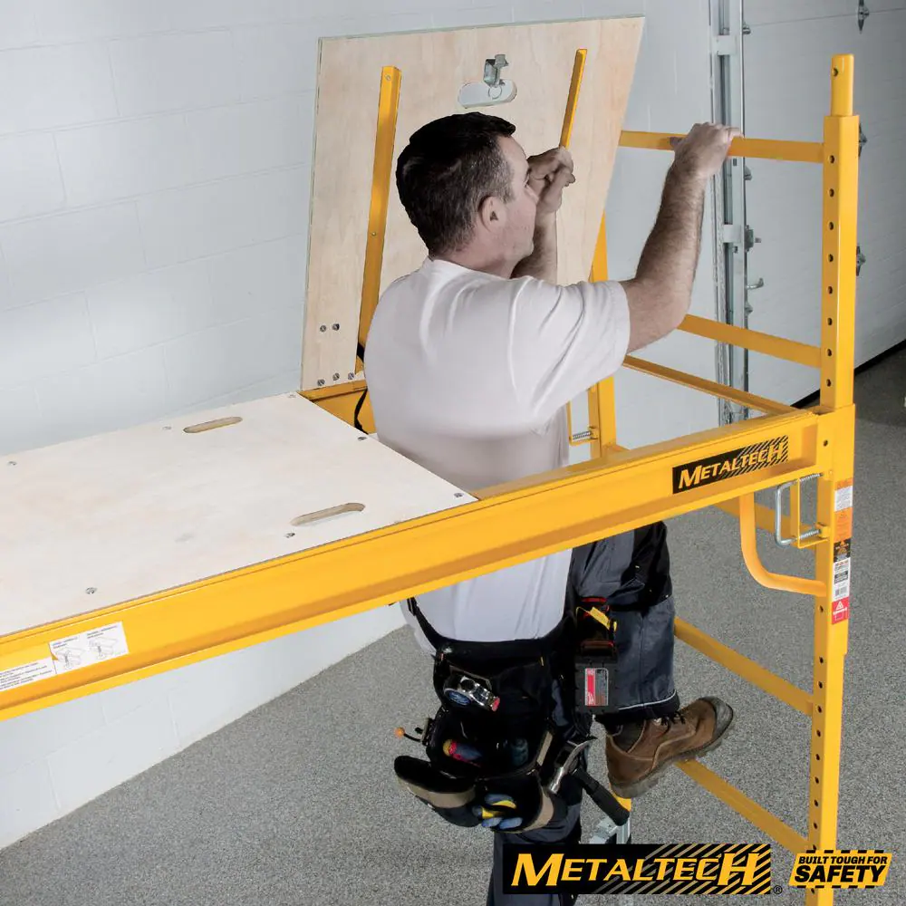MetalTech 2.41 ft. x 5.6 ft. x .125 ft. Wood Platform Walk Board with Trap Door for Baker Scaffolding, 1000 lbs. Load Capacity
