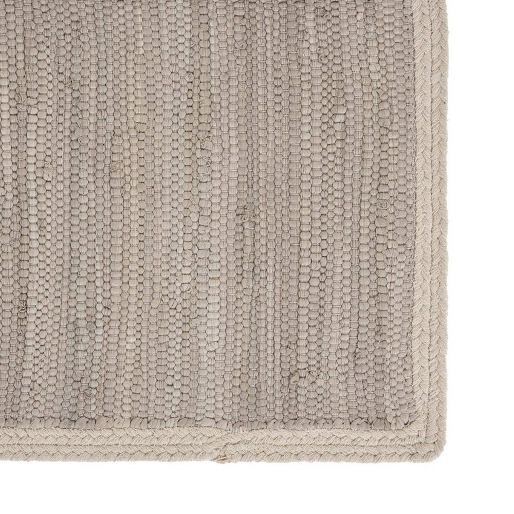 LR Home Neutral 15 in. x 15 in. Silver / Cream Bordered Square Cotton Placemats (Set of 4)