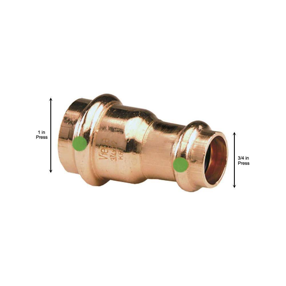 Viega ProPress 1 in. FTG x 3/4 in. Press Copper Reducer