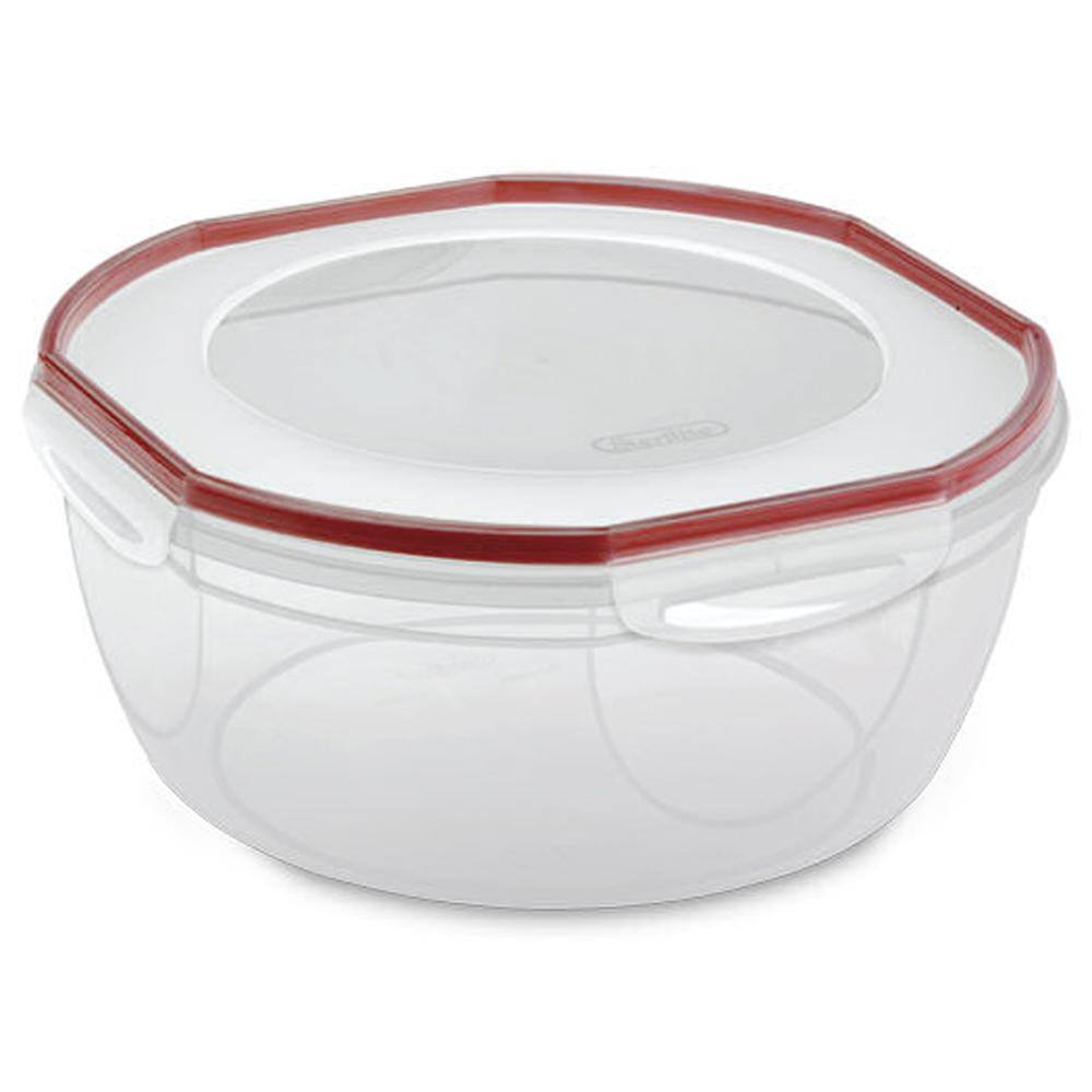 Sterilite Ultra Seal 8.1 qt. Plastic Food Storage Bowl Container (2-Pack)
