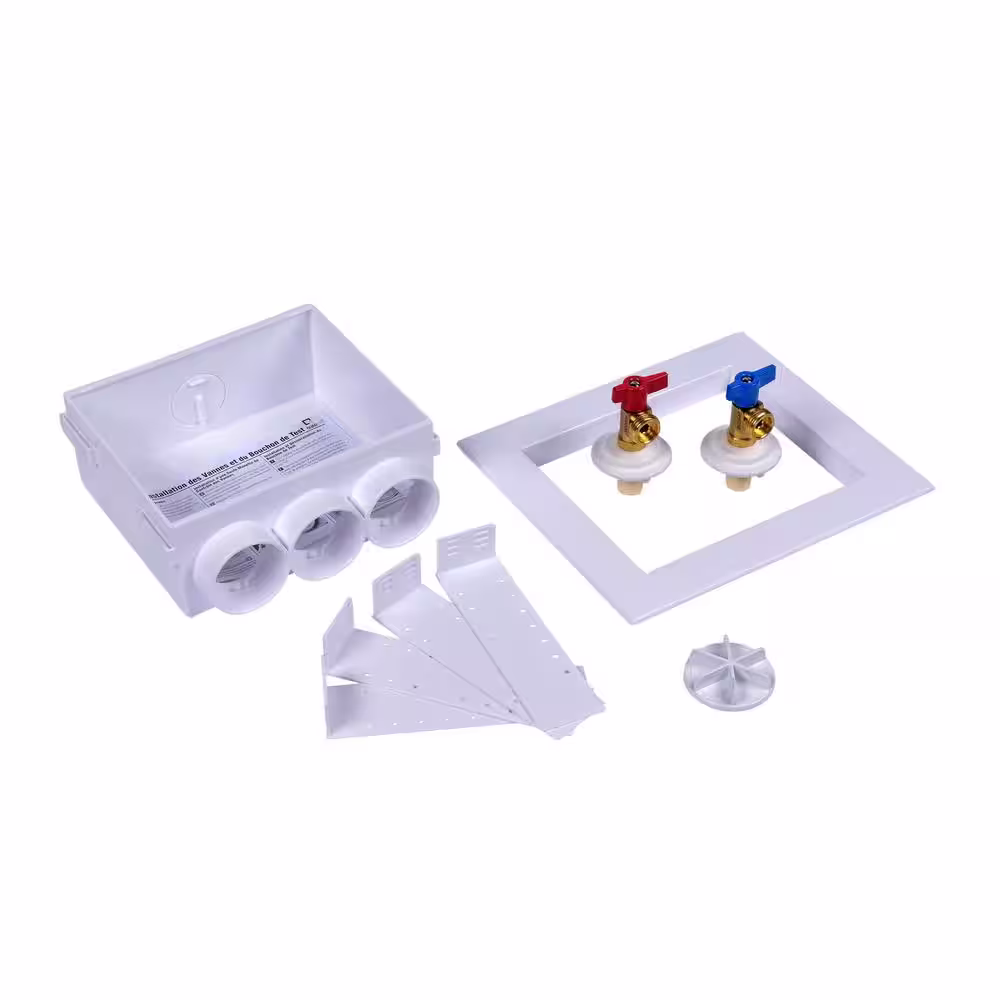 Oatey Quadtro 1/2 in. CPVC Washing Machine Outlet Box with Water Hammer Arrestor