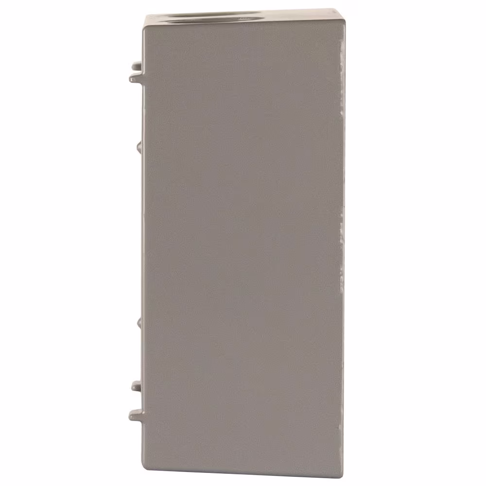 BELL N3R Aluminum Gray 1-Gang Weatherproof Electrical Box, 5 Outlets at 3/4 in., with 2 Closure Plugs