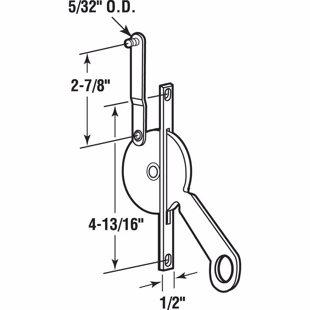 Prime-Line 2-7/8 in. Jalousie Right-Hand Operator