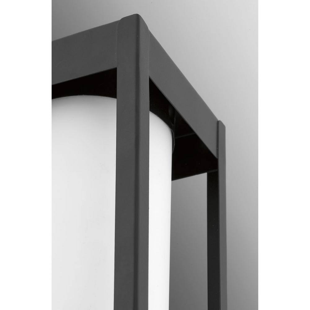 Progress Lighting Patewood Collection 1-Light Matte Black Etched Opal Glass Farmhouse Outdoor Hanging Lantern Light