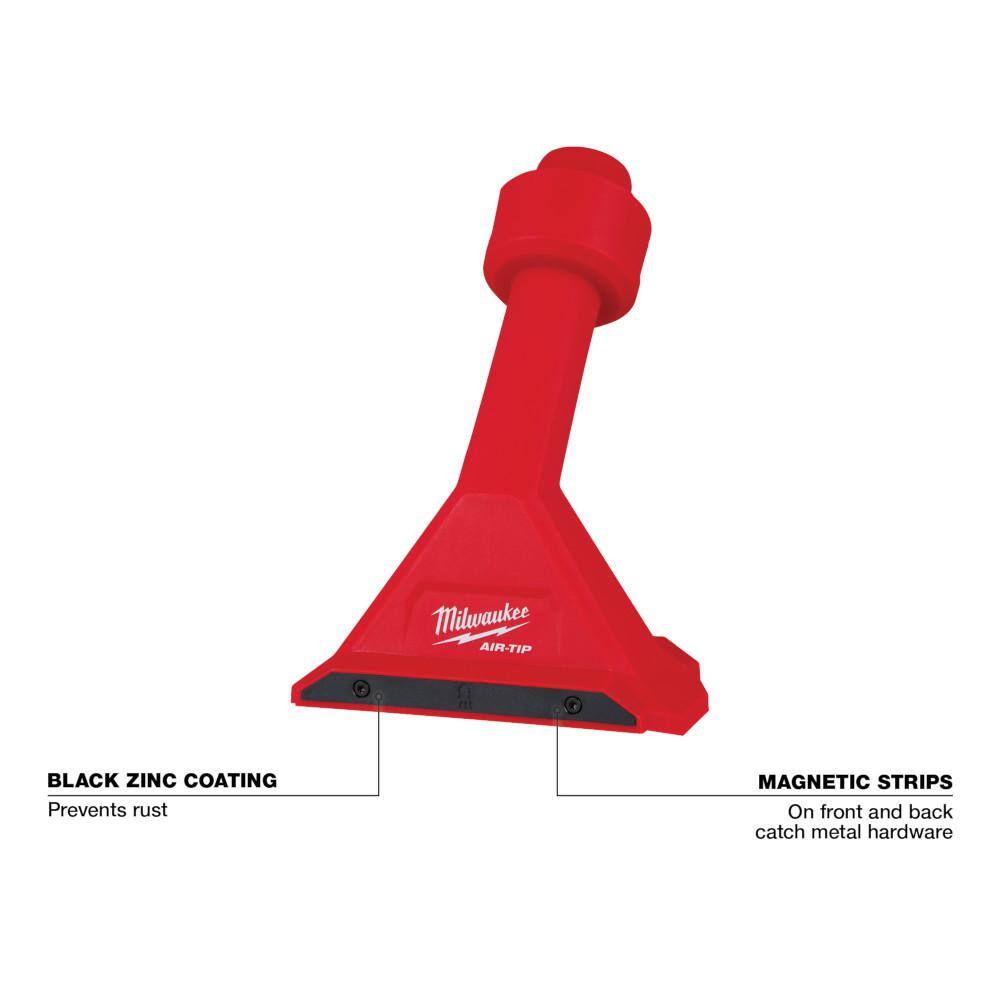 Milwaukee AIR-TIP 1-1/4 in. to 2-1/2 in. Magnetic Utility Nozzle and 4-IN-1 Right Angle Wet/Dry Vacuum Attachment Kit (5-Piece)