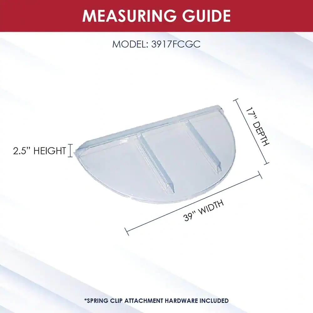 SHAPE PRODUCTS 39 in. W x 17 in. D x 2-1/2 in. H Economy Round Flat Window Well Cover