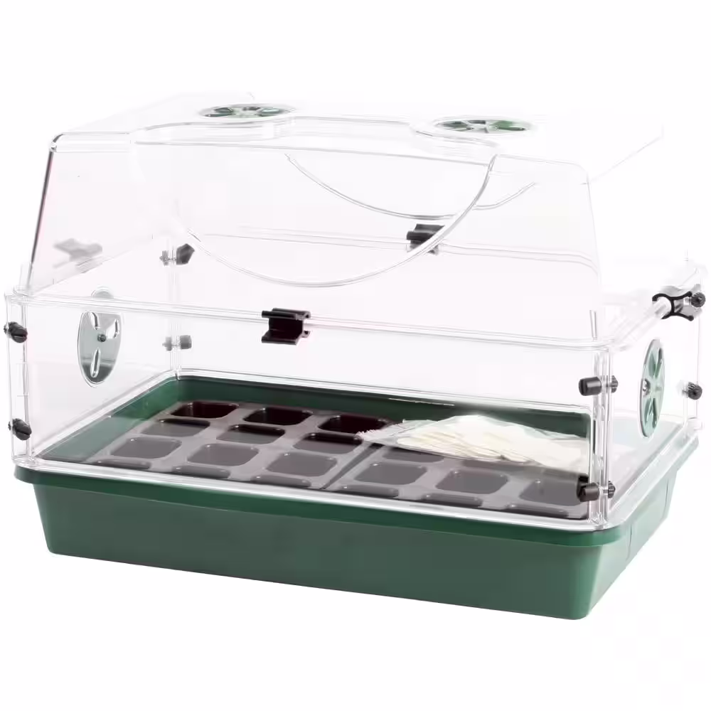 EarlyGrow Domed Seed Starting Propagator with Seedling Trays and Height Extender