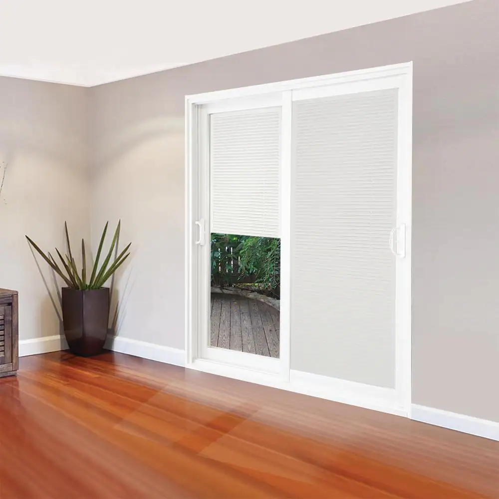 Stanley Doors 72 in. x 80 in. Double Sliding Patio Door with Internal Mini Blinds