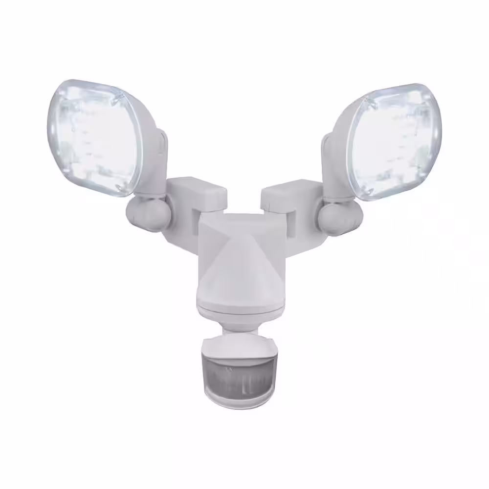 Sunforce 100 LED Twin Head Solar Motion Light with Corner Mounting Feature