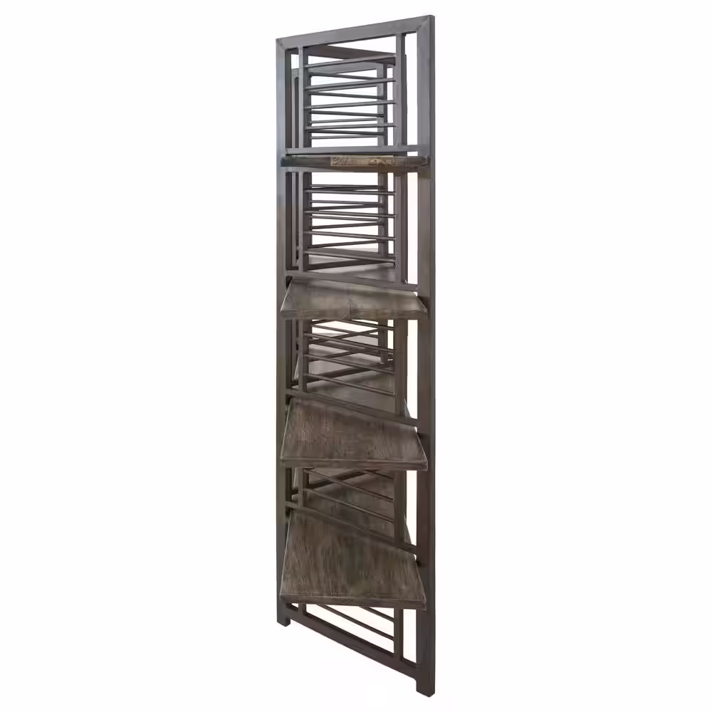Yosemite Home Decor Bashi 6 ft Tabaco Patina Finish 3-Panel Room Divider