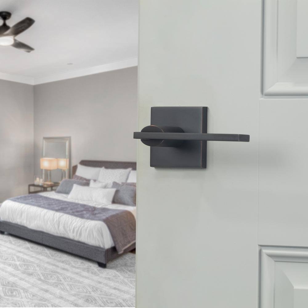 None Bravura Raleigh 943-7 Passage (Hall/Closet) Door Lever Oil Rubbed Bronze w/ square trim