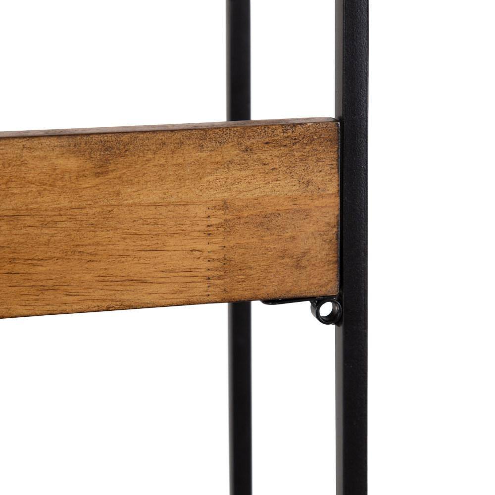 Kate and Laurel Hylton 27.75 in. x 18.00 in. Rustic Brown Wood Floating Decorative Wall Shelf