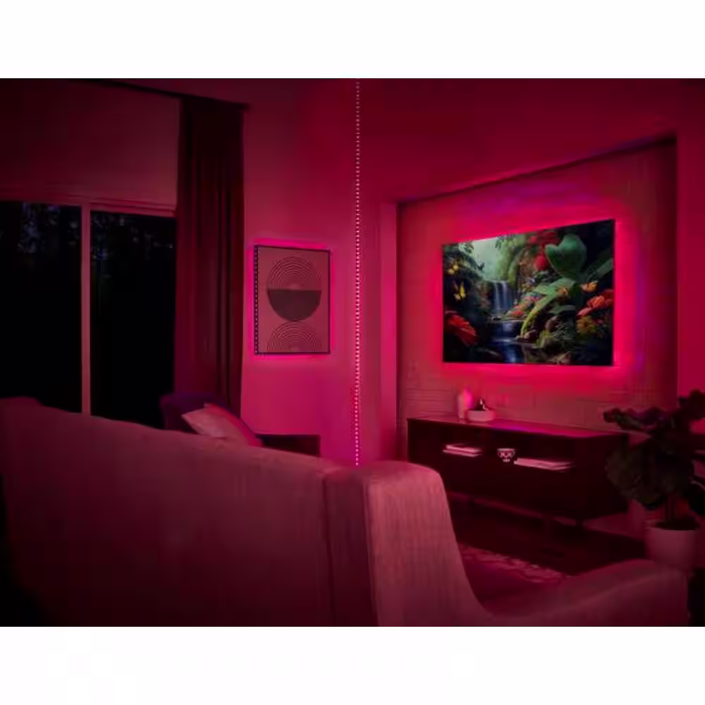 EcoSmart 16.4 ft. RGB Color Changing Dimmable USB Powered LED Strip Light with Remote Control
