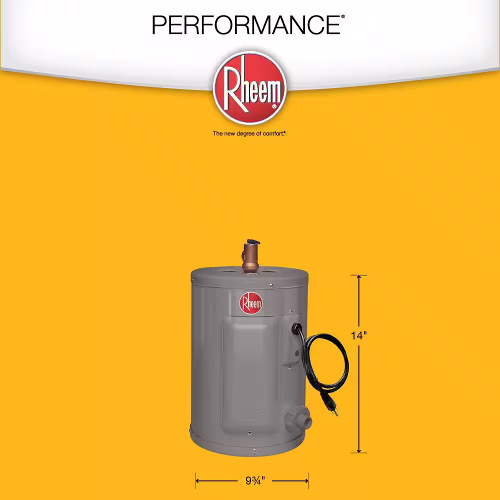 Rheem Performance 2 Gal. Compact 1440-Watt Single Element Point-Of-Use Electric Water Heater w/6-Year Tank Warranty & 120-Volt