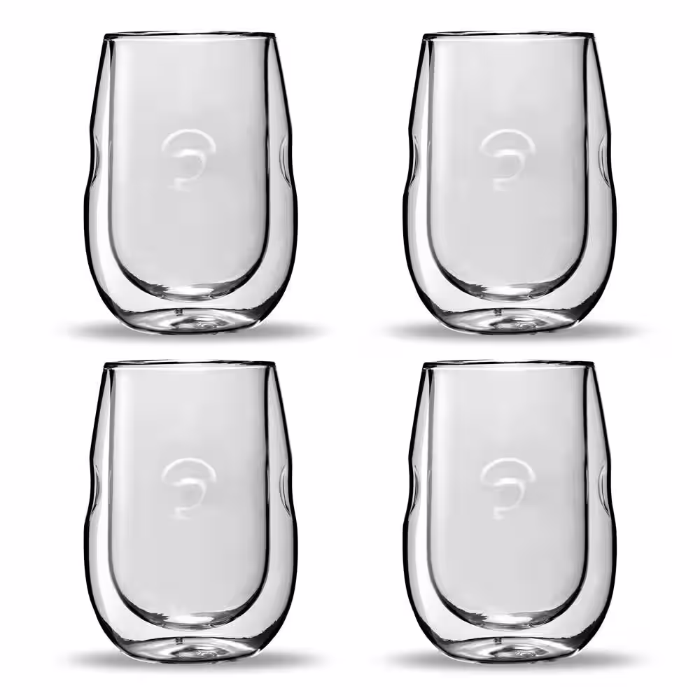 Ozeri Moderna Artisan Series Double Wall Insulated Wine and Beverage Glasses (Set of 4)