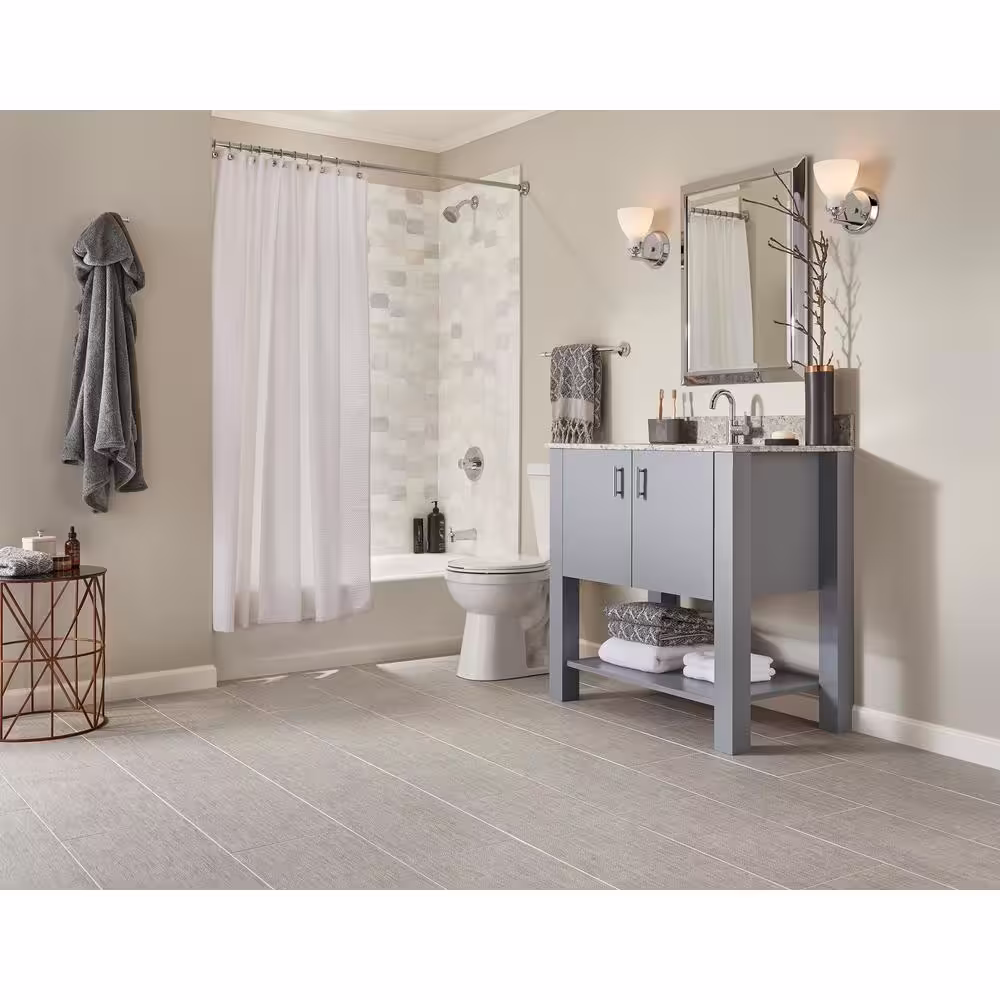 MSI Tektile Crosshatch Ivory 12 in. x 24 in. Matte Porcelain Stone Look Floor and Wall Tile (14 sq. ft./Case)