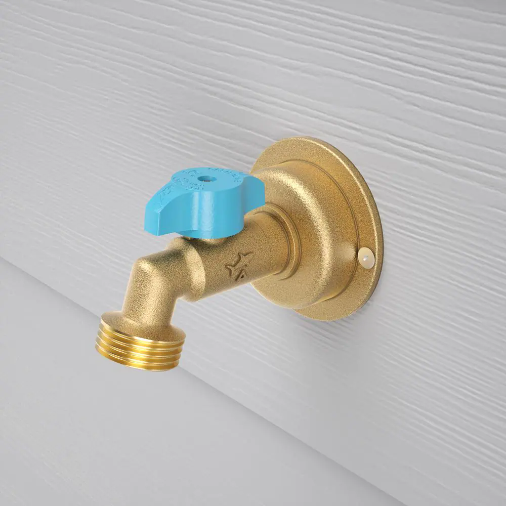 SharkBite 1/2 in. x 3/4 in. Brass Push-to-Connect MHT Quarter-Turn Hose Bibb