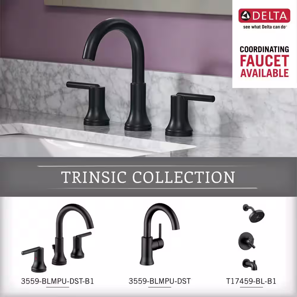 Delta Trinsic 30 in. Wall Mount Towel Bar Bath Hardware Accessory in Matte Black
