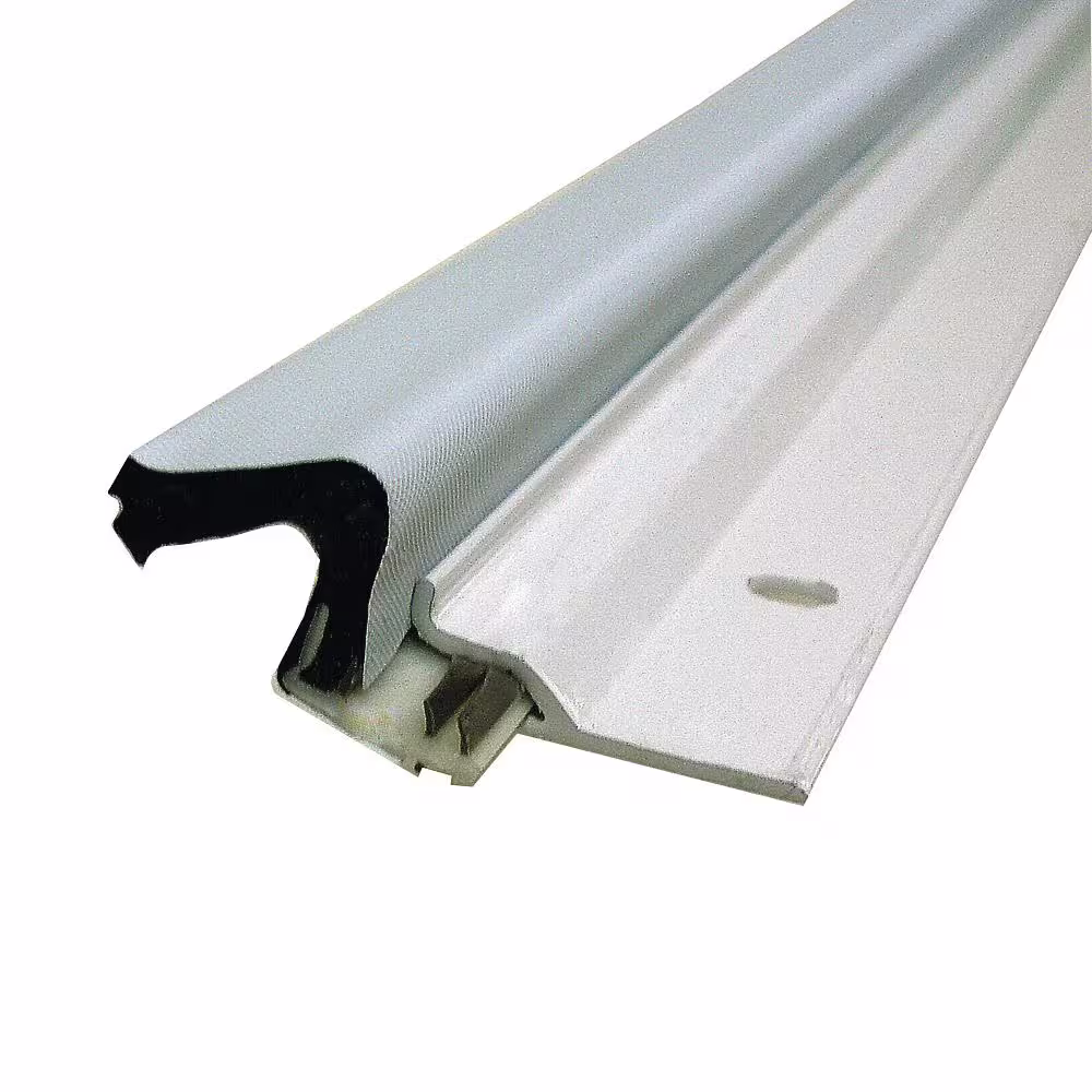 Frost King 1.5 in. x 84 in. Tall Silver (Black Insert) Aluminum/Kerf Door Set Weatherstrip for Entry Doors