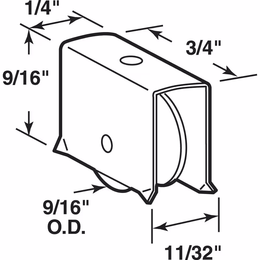 Prime-Line 9/16 Inch Diam. Steel Showcase Sliding Window Roller Assembly (2-pack)