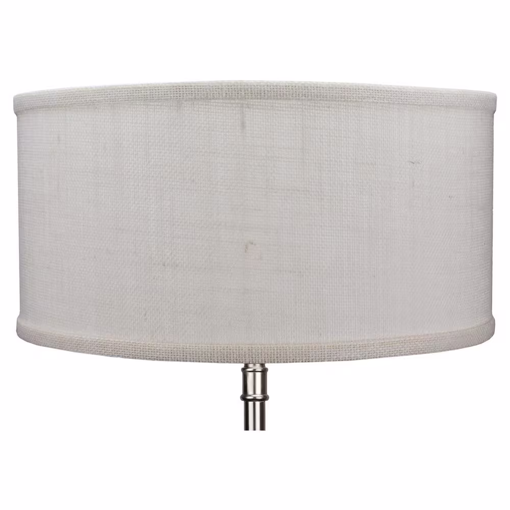 FenchelShades.com Fenchel Shades 14 in. Top Diameter x 14 in. Bottom Diameter x 7 in. Height, Drum Lamp Shade - Burlap Off White