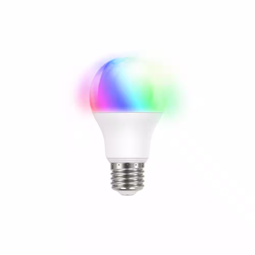Defiant 15 Amp 120-Volt Wi-Fi and Bluetooth Outdoor Plug with A19 60-Watt Smart Color Changing Bulb (2-Pack) Powered by Hubspace