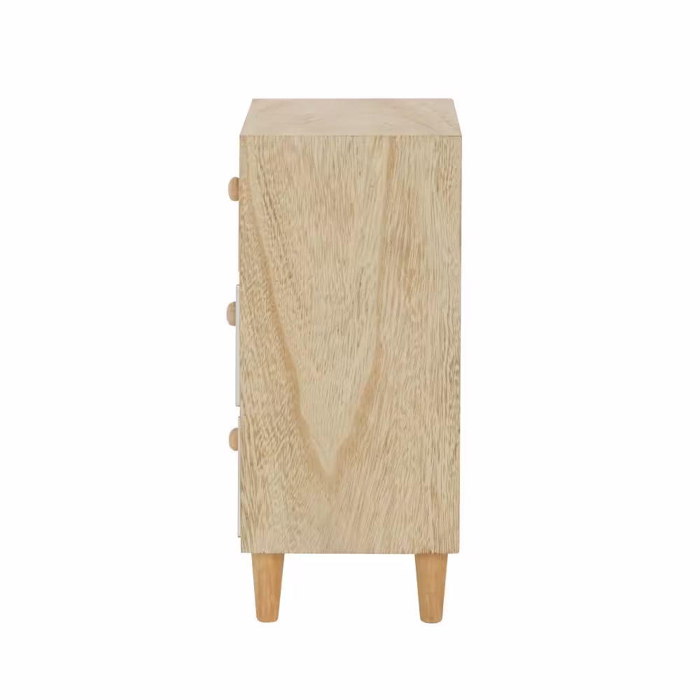 Litton Lane Light Brown Wood Farmhouse Jewelry Box