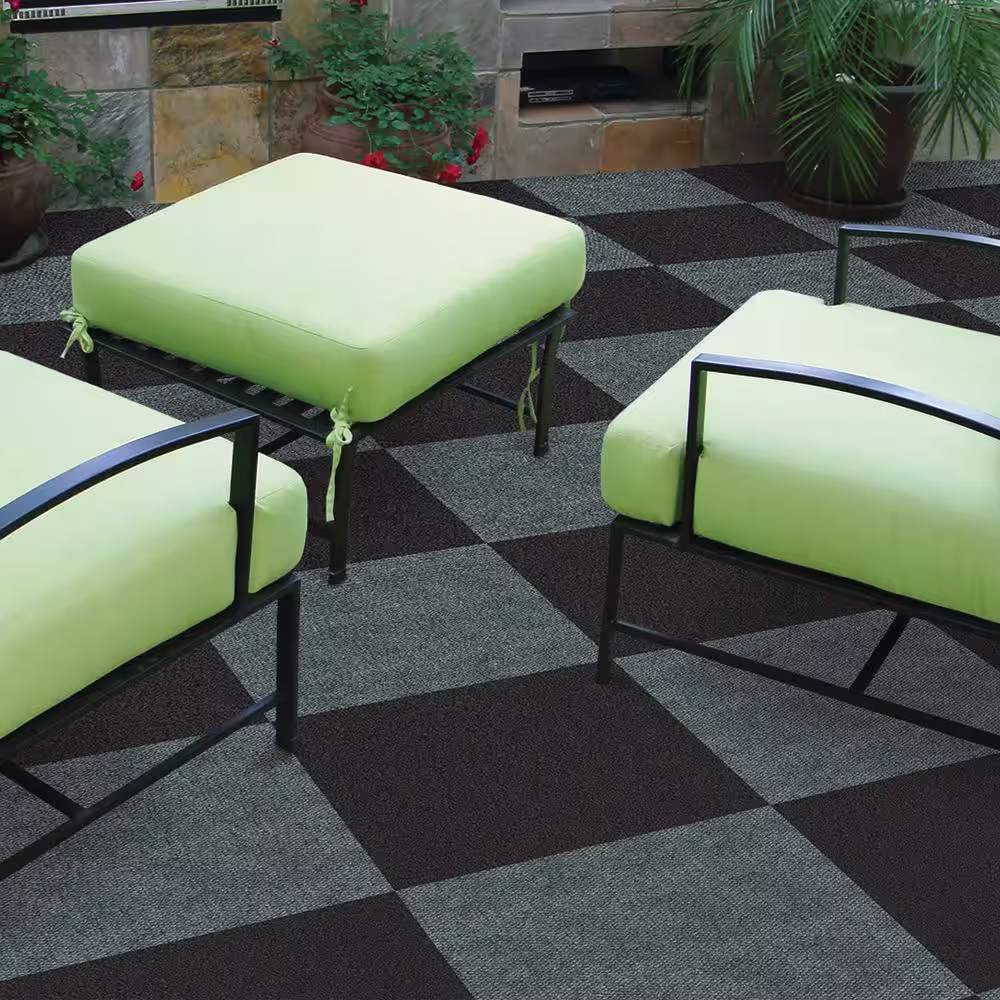 Foss Caserta Blue Residential 18 in. x 18 Peel and Stick Carpet Tile (10 Tiles/Case) 22.5 sq. ft.