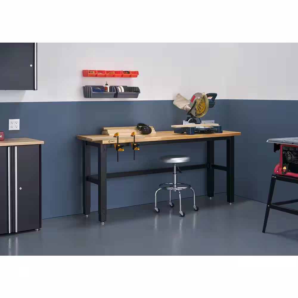 TRINITY 6 ft. W x 24 in. D Adjustable Height Workbench