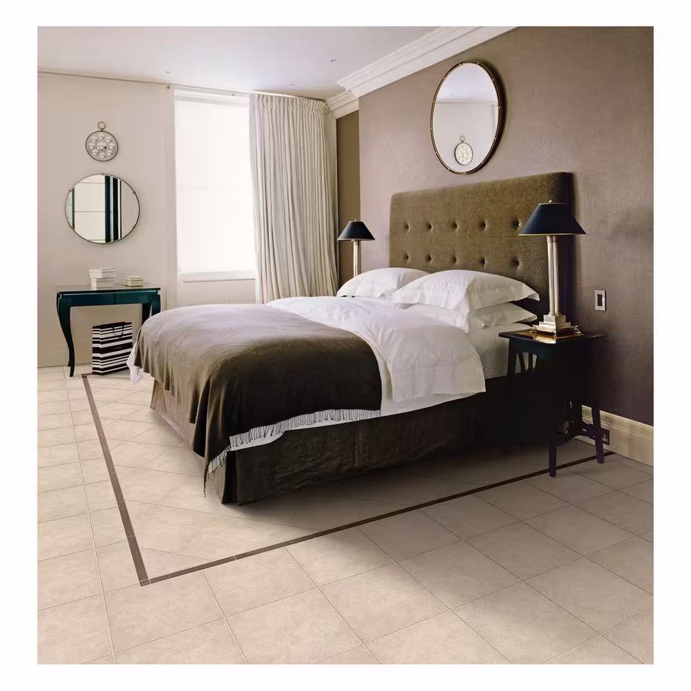 TrafficMaster Laguna Bay Cream 12 in. x 12 in. Glazed Ceramic Floor and Wall Tile (494.02 sq. ft./pallet)