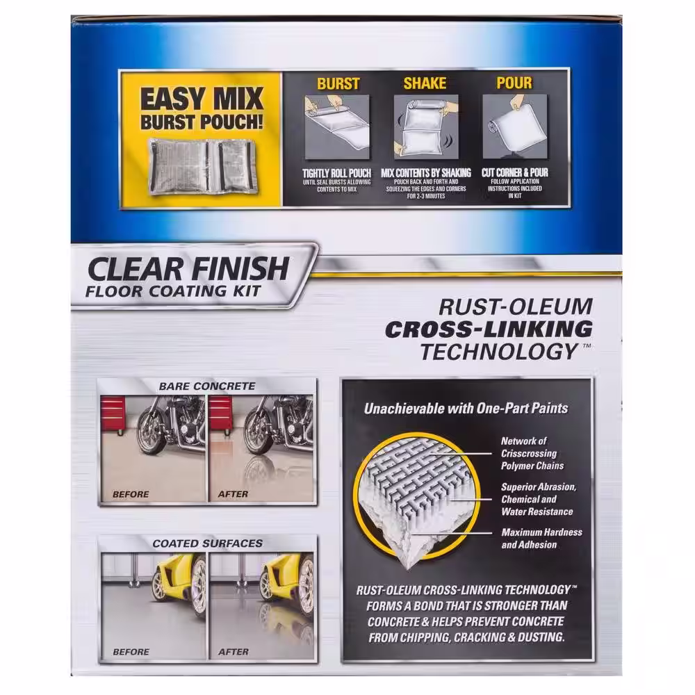 Rust-Oleum EpoxyShield 90 oz. Clear High-Gloss Low VOC Premium Garage Floor Kit (Case of 2)