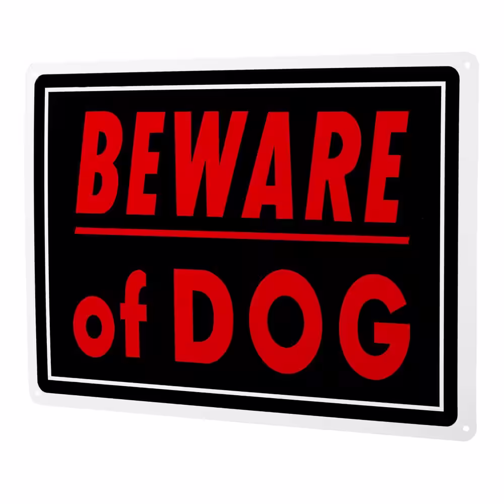 Everbilt 10 in. x 14 in. Aluminum Beware of Dog Sign