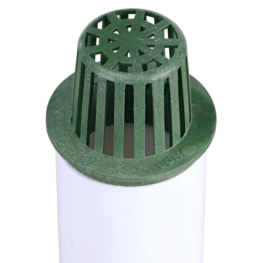 NDS 3 in. Plastic Round Atrium Drainage Grate in Green
