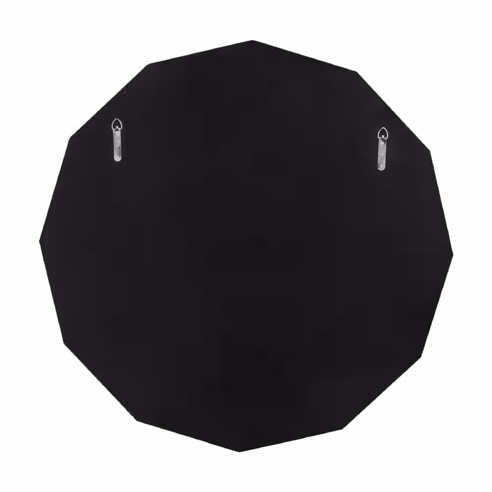 A & B Home 35.4 in. W x 35.4 in. H Modern Round Framed Glass Gold Vanity Mirror