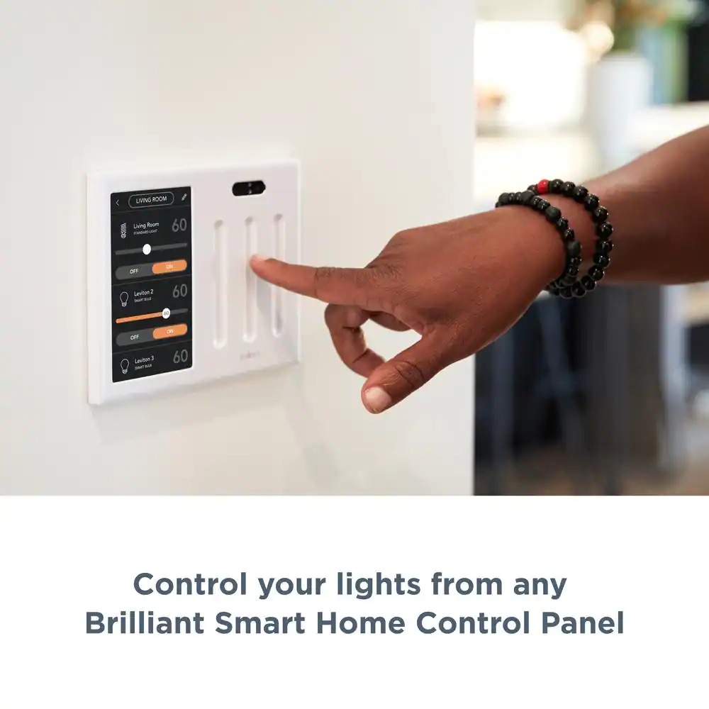Brilliant Smart Dimmer Switch (White) - Alexa, Google Assistant, Hue, LIFX, TP-Link, and more