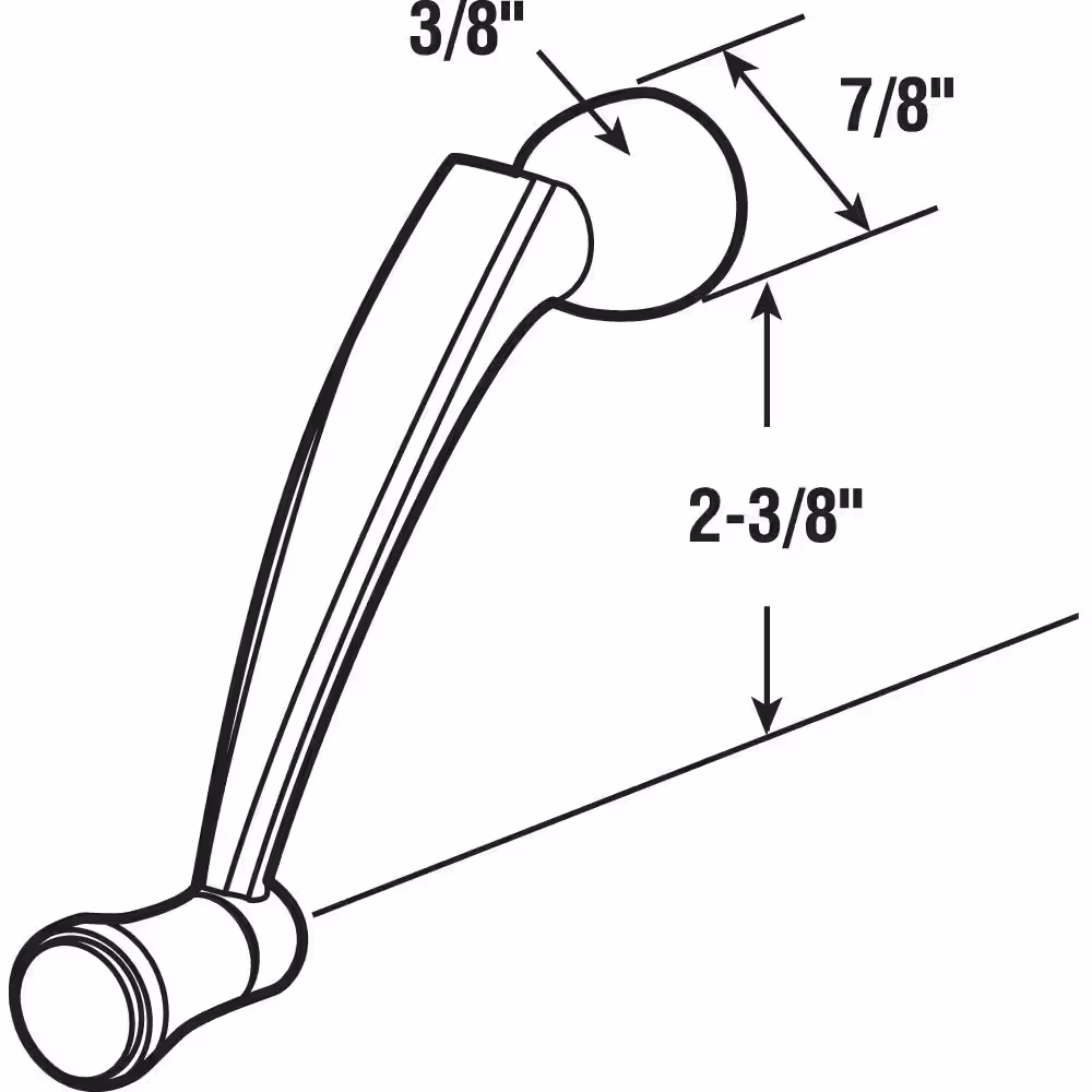 Prime-Line Pella, 3/8 in. Bore, Copperite, Window Crank Handle