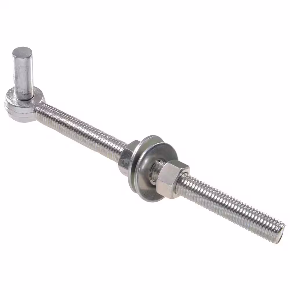 Hardware Essentials 3/4 x 10 in. Gate Bolt Hook in Zinc-Plated (5-Pack)