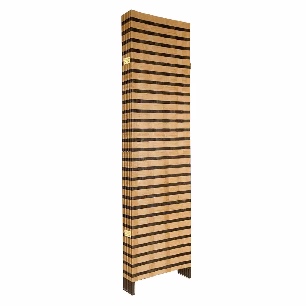 Oriental Furniture 6 ft. 2-Tone Natural Fiber 6-Panel Room Divider