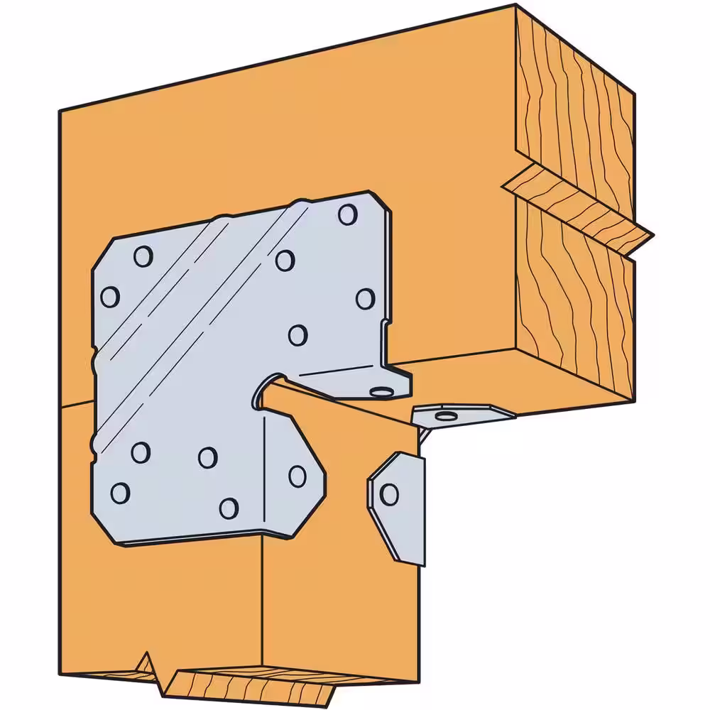 Simpson Strong-Tie LCE Galvanized End Post Cap for 4x Nominal Lumber