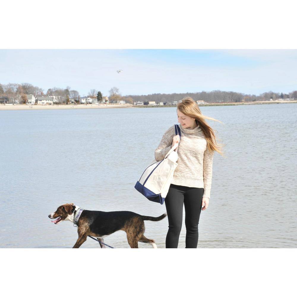 Florida Coast Large Canvas Navy Tote