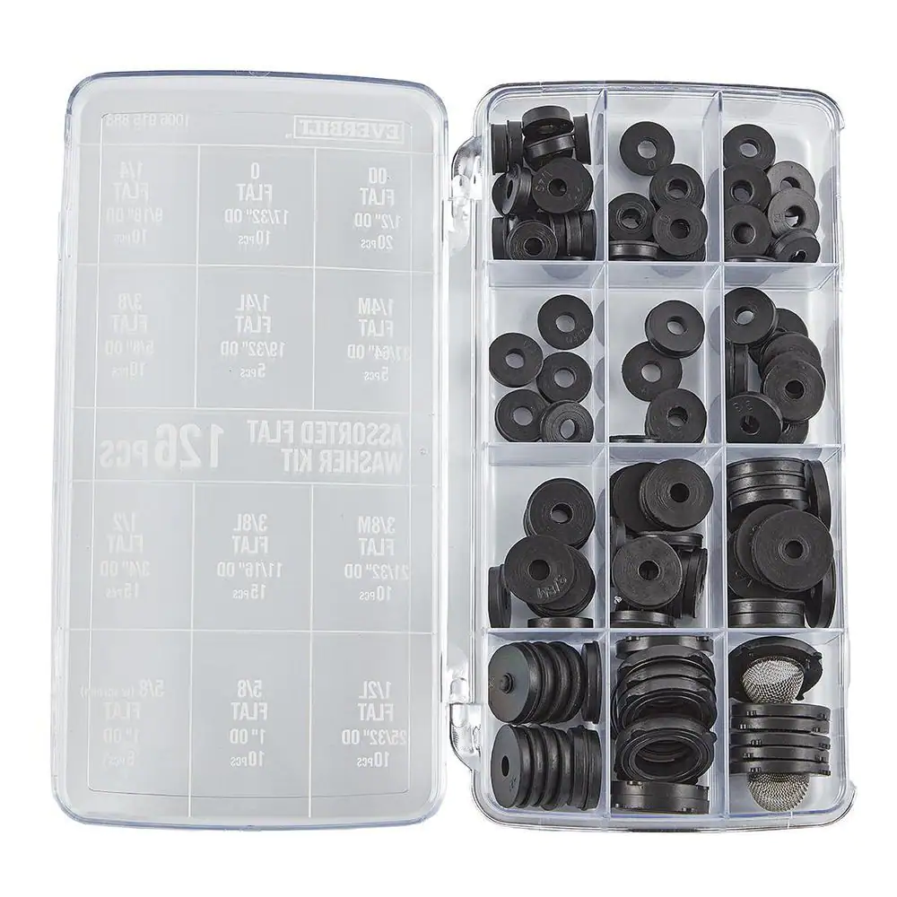 Everbilt Flat Rubber Washer Pro Assortment Kit (126-Pieces)