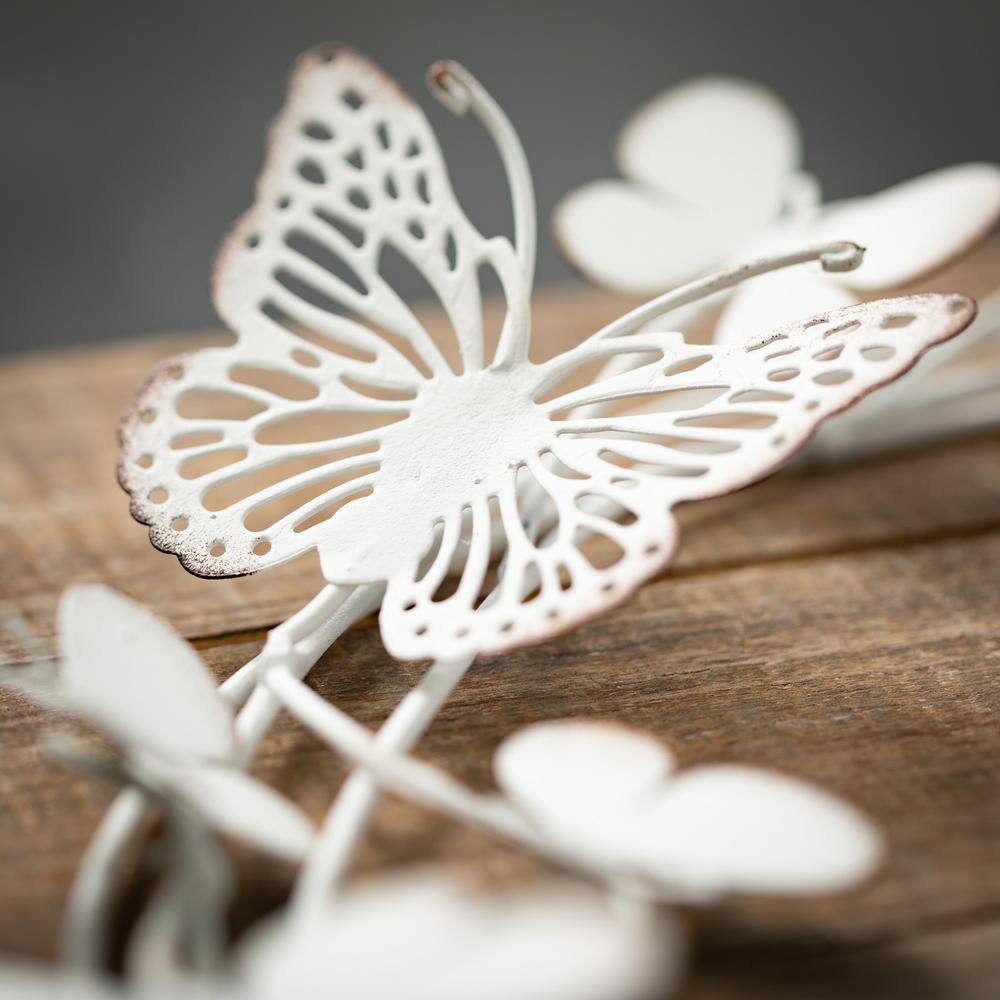 SULLIVANS 16.25 in. x 16.25 in. Brown Ornate Butterfly Wreath Decorative Sign