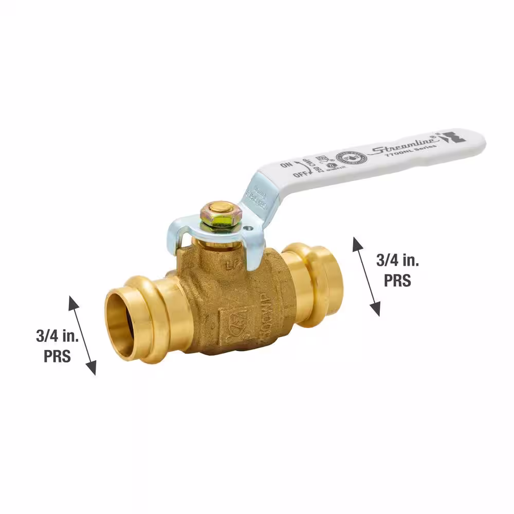 Mueller Streamline 3/4 in. Brass Press x Press Ball Valve