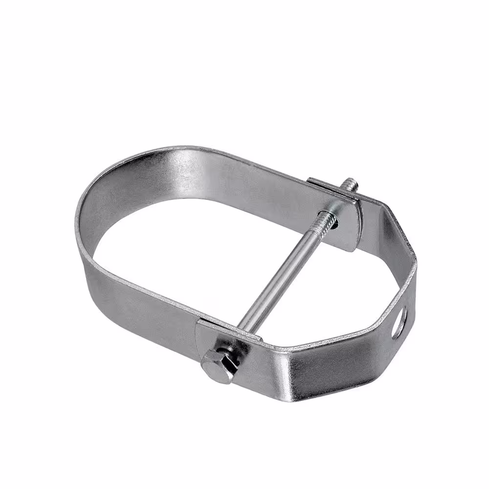 The Plumber's Choice 10 in. Clevis Hanger for Vertical Pipe Support in Standard Galvanized Steel