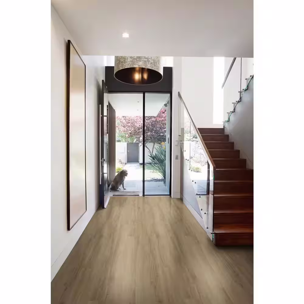 TrafficMaster French Oak 6 MIL x 6 in. W x 36 in. L Click Lock Waterproof Luxury Vinyl Plank Flooring (1437 sqft/pallet)