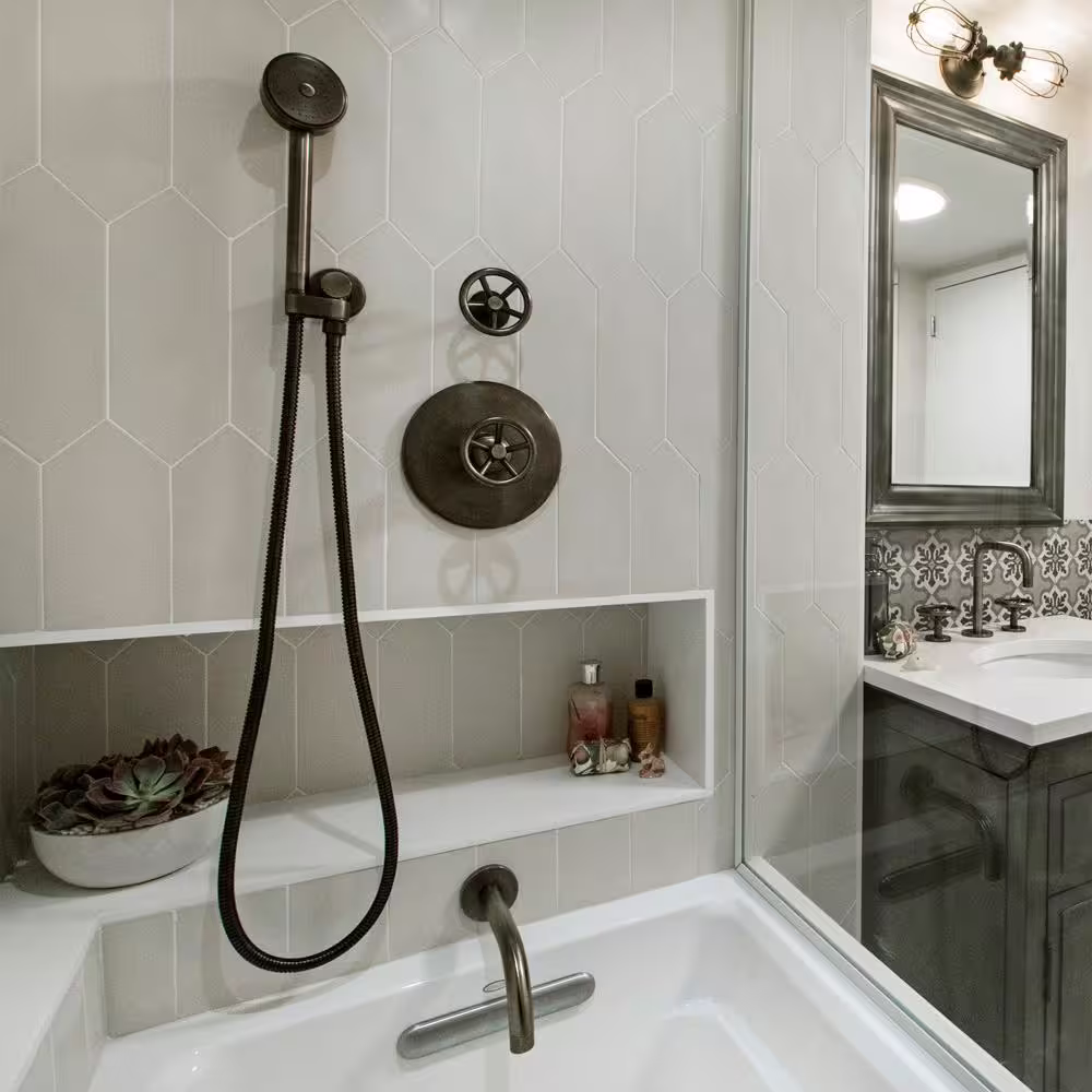 Merola Tile Kite Light Grey 3-7/8 in. x 11-3/4 in. Porcelain Floor and Wall Tile (11.2 sq. ft./Case)
