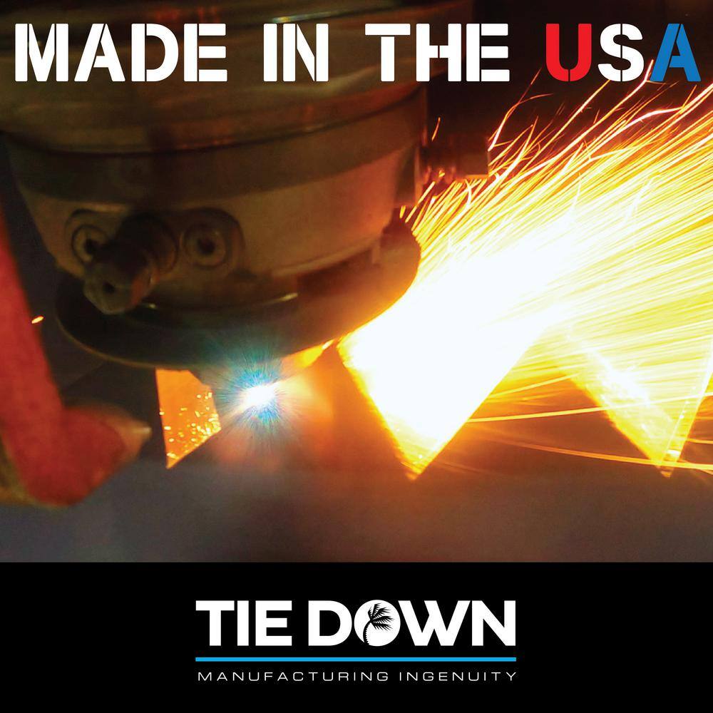 Tie Down 48 in. x 8 in. Black Metal Landscape Edging Kit Garden Edging Steel Edging Border (4-Piece Kit)