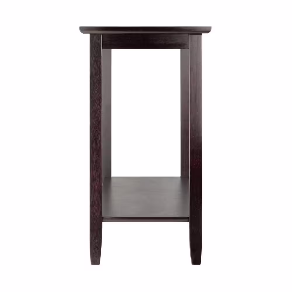 WINSOME WOOD Genoa 40 in. Espresso Rectangle Composite Console Table with Shelves